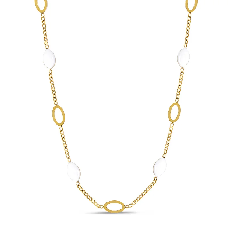 Beautiful necklaces and pendants with diamond halo settings for extra brilliance-Angellica Oval Pendant Necklace - Gold