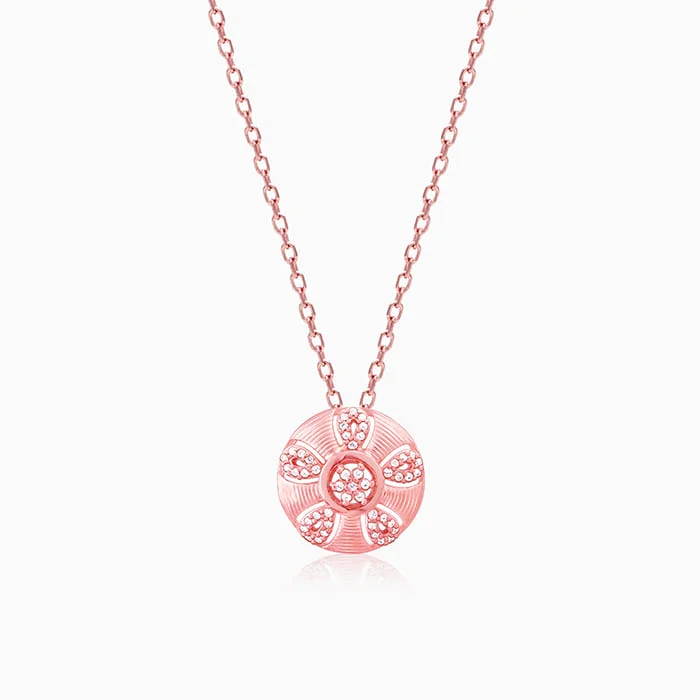 Best necklaces and pendants with adjustable chains for a customizable fit-Rose Gold Vinca Pendant with Link Chain