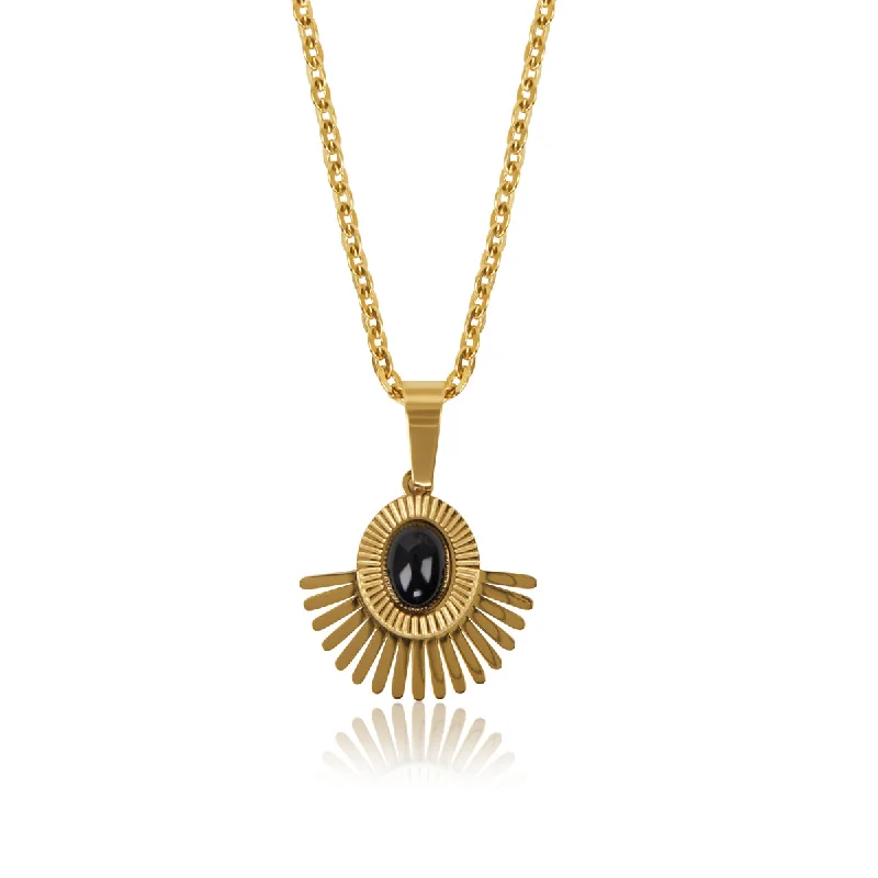 Necklaces and pendants with celestial starburst designs for a radiant look-Selma Necklace - Gold