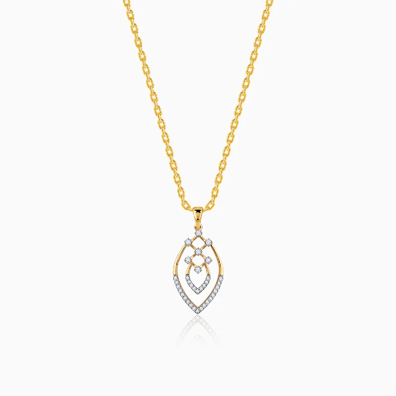 Best necklaces and pendants with butterfly pendants for a delicate, light style-Gold Magic Drop Diamond Pendant