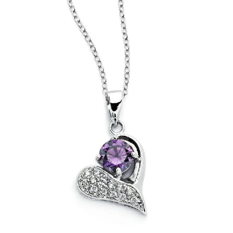 Best necklaces and pendants with adjustable chains for a customizable fit-Silver 925 Rhodium Plated Open Heart Pink CZ Inlay Necklace - BGP00790