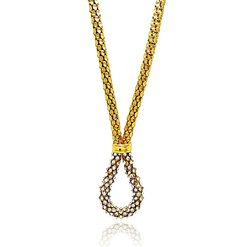 Best necklaces and pendants with layered designs for a chic, stacked look-Silver 925 Gold Rhodium Plated Multiple Disc CZ Italian Necklace - ITN00040GP