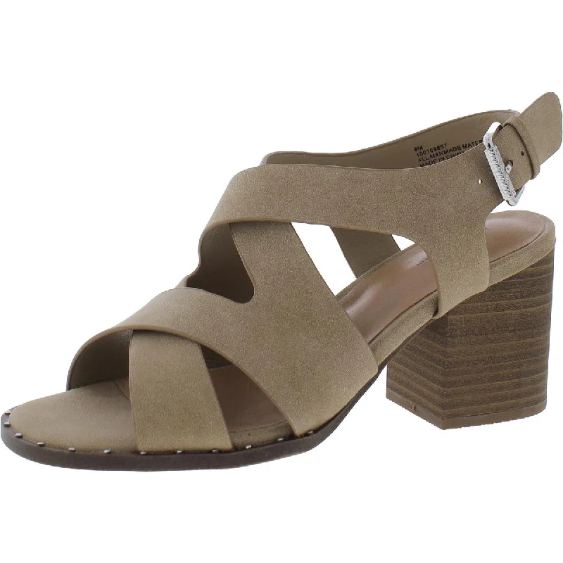 Casual sandals for women with cork footbed and crisscross strap design for style-Morgan Taylor Womens Faux Leather Heels