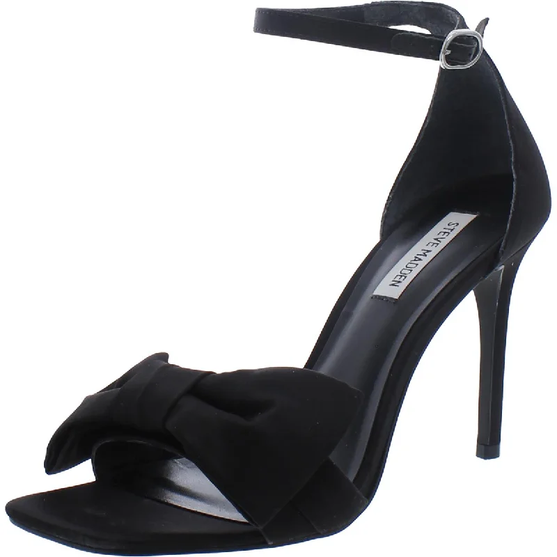 Comfortable sandals for women with extra padding and wide fit options-Steve Madden Womens Trusty Satin Stiletto Heels