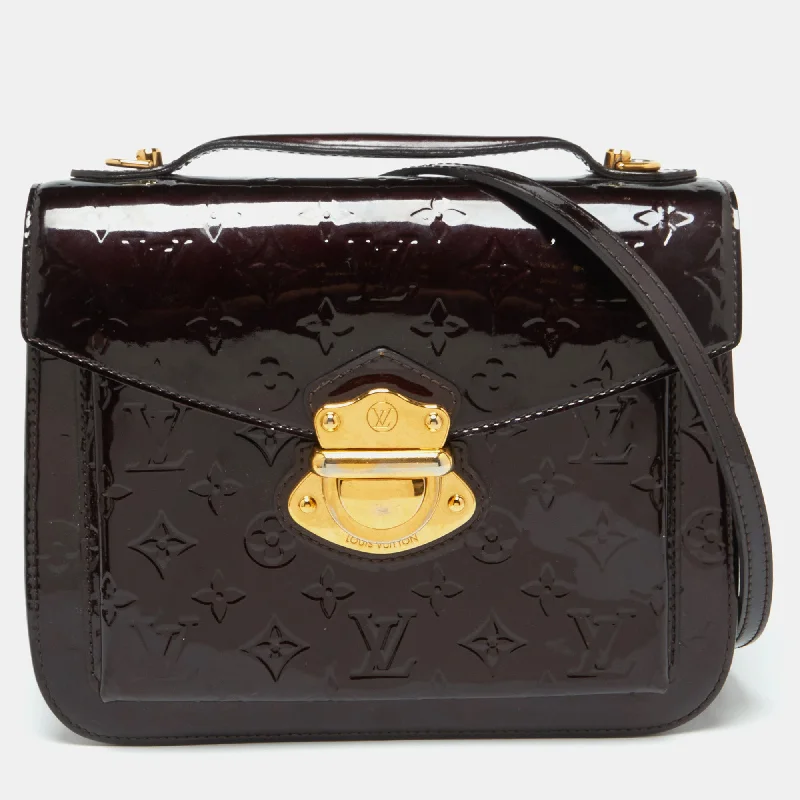 Handle bags with playful patterns for fun -Louis Vuitton Amarante Monogram Vernis Mirada Bag