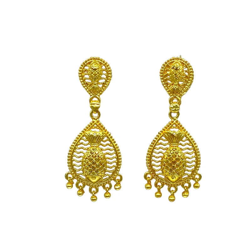 Star Shaped Drop Earrings for Charm -Gold Teardrop  Earrings with fish design