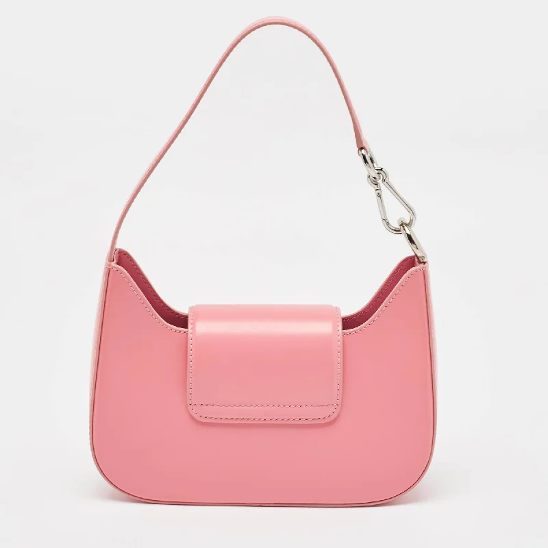 Handle bags with colorful handles for flair -Lancel Pink Leather Sixtine De Lancel Hobo