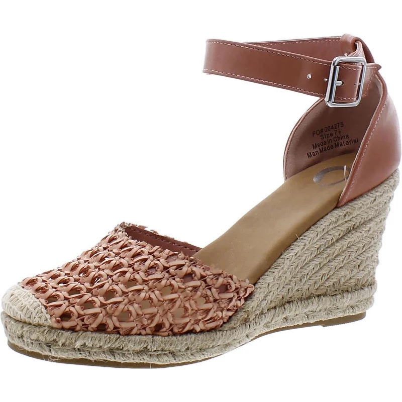 Comfortable sandals for men with leather straps and soft insoles for relaxed wear-Journee Collection Womens Woven Round toe Wedge Heels