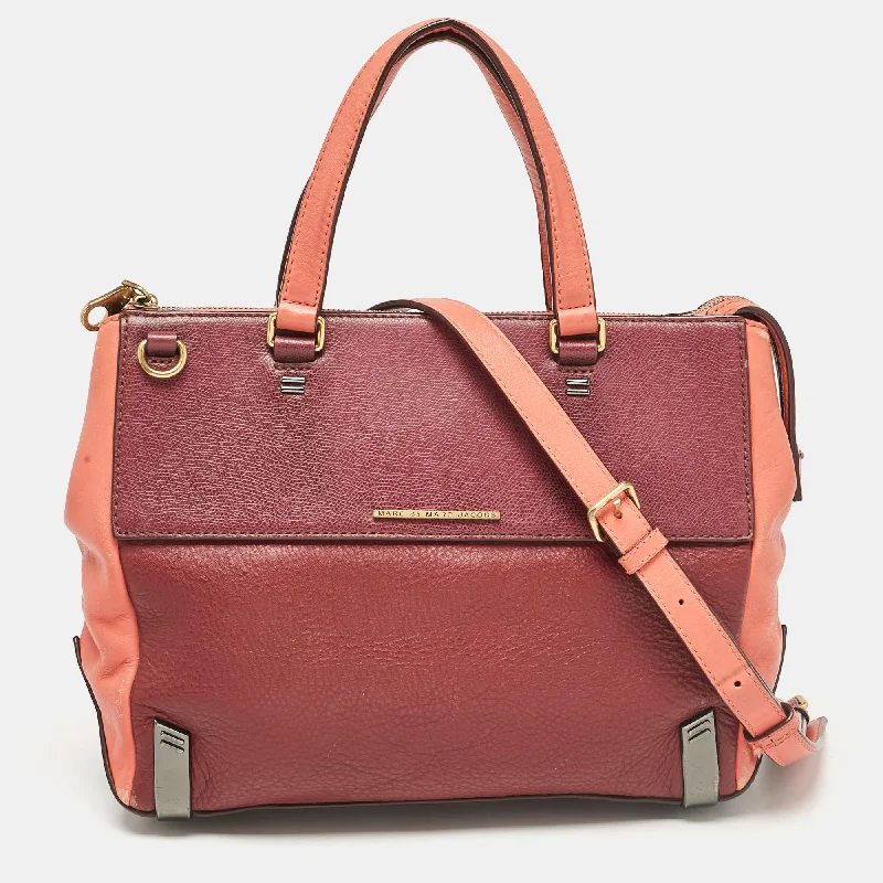 Handle bags with reinforced stitching for durability -Marc By Marc Jacobs Tri Color Leather Sheltered Island Satchel