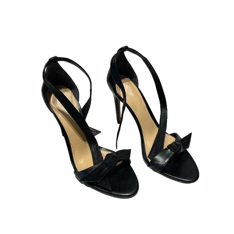 Comfortable sandals for women with padded footbed and slip-resistant soles-Alexandre Birman/Heels/US 5.5/Leather/BLK/