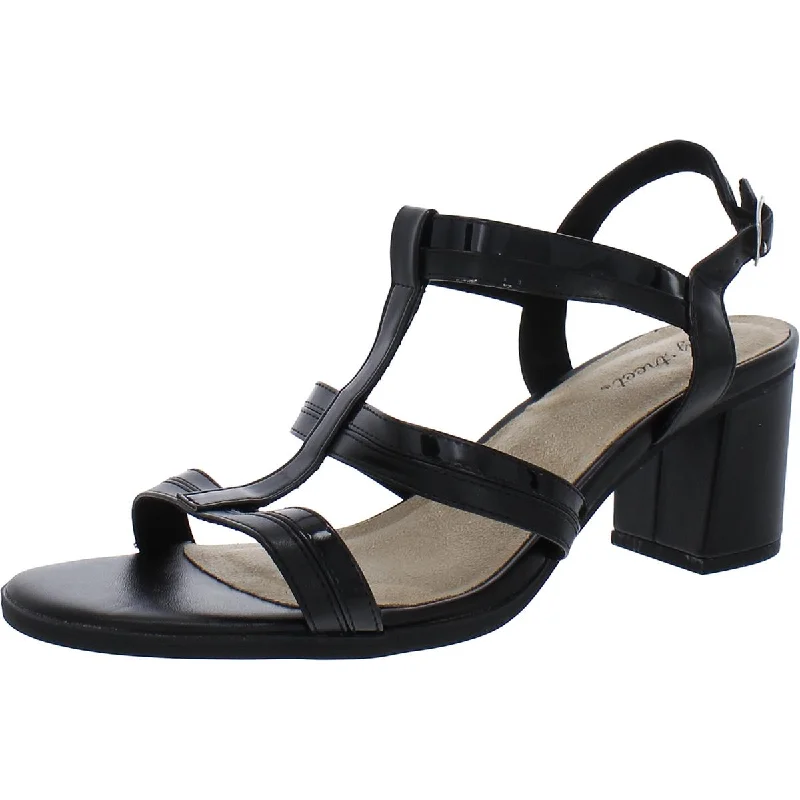 Comfortable sandals for women with extra padding and wide fit options-Easy Street Womens Patent Heels