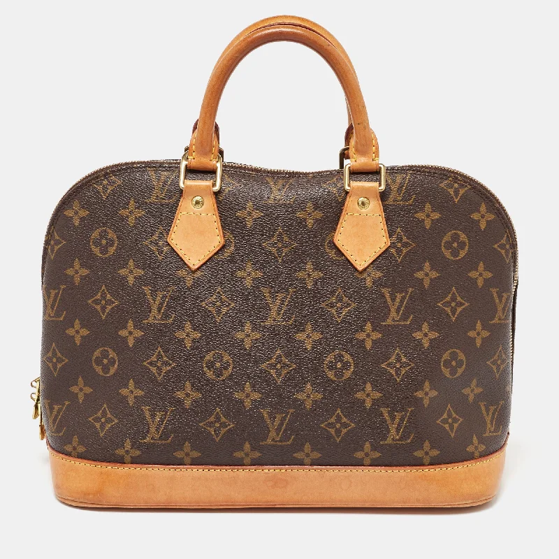 Handle bags with denim fabric for casual -Louis Vuitton Monogram Canvas Alma Pm Bag