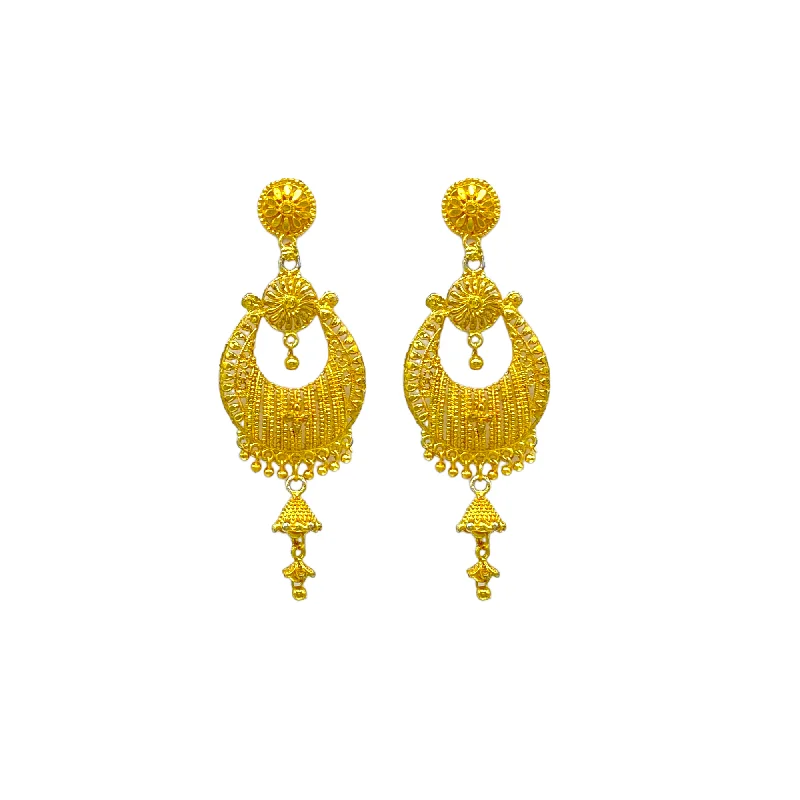 Maximalist Drop Earrings for Bling -Gold Trendy Chandbali  Earrings