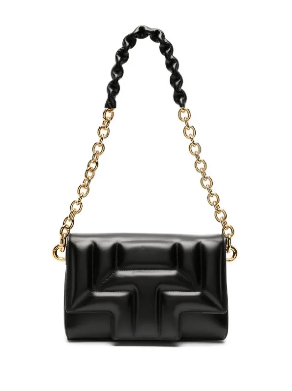 Handle bags with sturdy canvas for longevity -Tom Ford Womens Quilted Shoulder Bag In Black