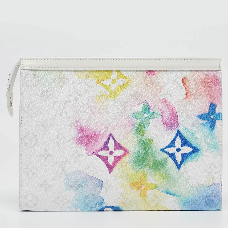 Handle bags with floral prints for spring -Louis Vuitton Multicolor Monogram Watercolor Pochette Voyage Mm