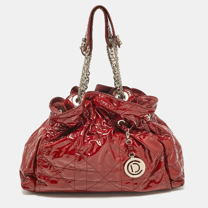 Durable handle bags for heavy-duty everyday use -Dior Red Patent Patent Leather Le Trente Tote