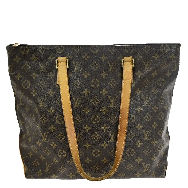 Handle bags with sleek black for elegance -Louis Vuitton Mezzo  Canvas Tote Bag (Pre-Owned)