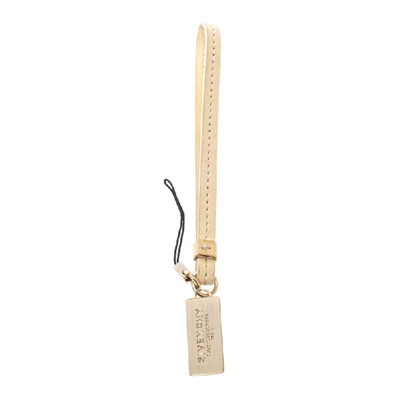 Handle bags with waterproof lining for protection -Givenchy Beige Leather Cell Phone Charm