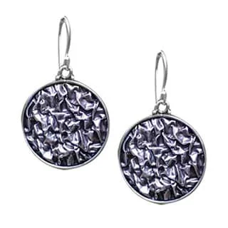 Heavy Duty Drop Earrings for Durability -Modern Sterling Silver Dangle Earrings, "Full Moon"