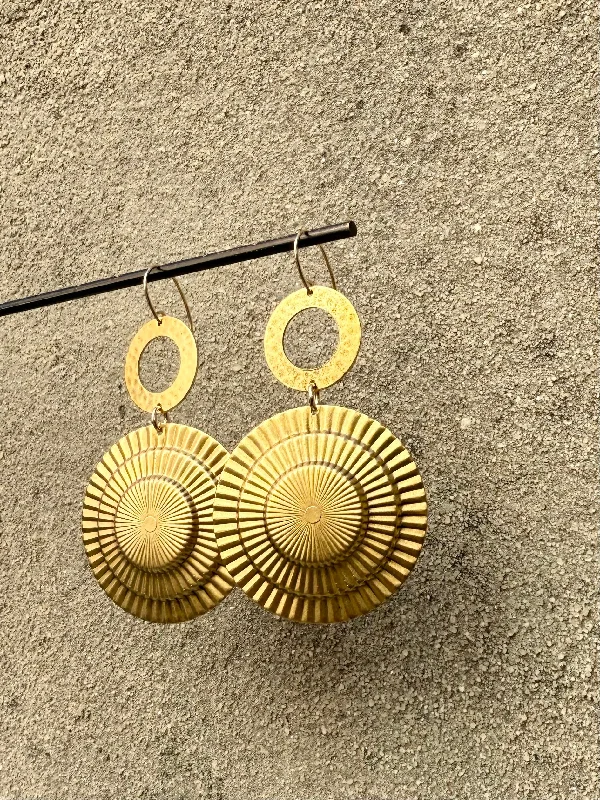 Leverback Drop Earrings for Comfort -Empire Circle Earrings