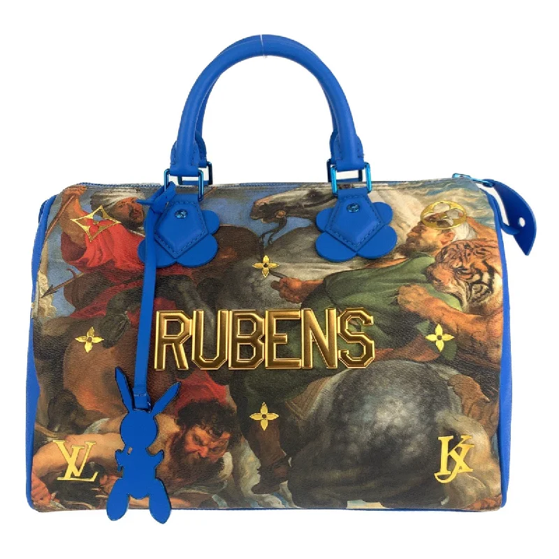 Handle bags with vibrant colors for boldness -Louis Vuitton Speedy 30 Rubens Jeff Koons Handbag