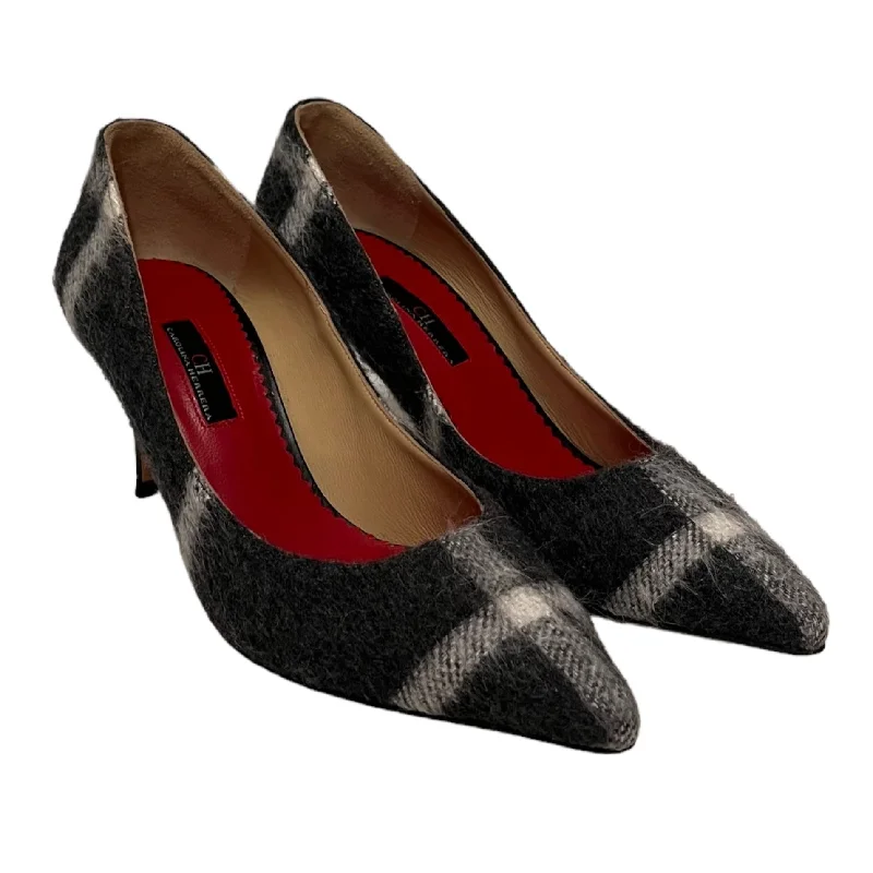 Comfortable sandals for women with plush straps and flexible soles for daily use-CAROLINA HERRERA/Heels/EU 38/Wool/SLV/