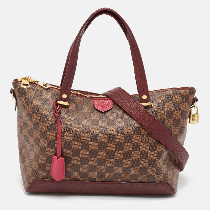 Handle bags with fun slogans for personality -Louis Vuitton Fuchsia Damier Ebene Canvas Hyde Park Bag