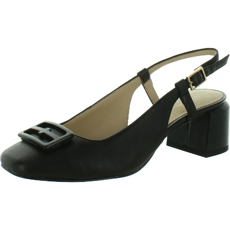 Elegant sandals for evening events with satin finish and embellished details-Liverpool Womens GETTY Leather Block Heels