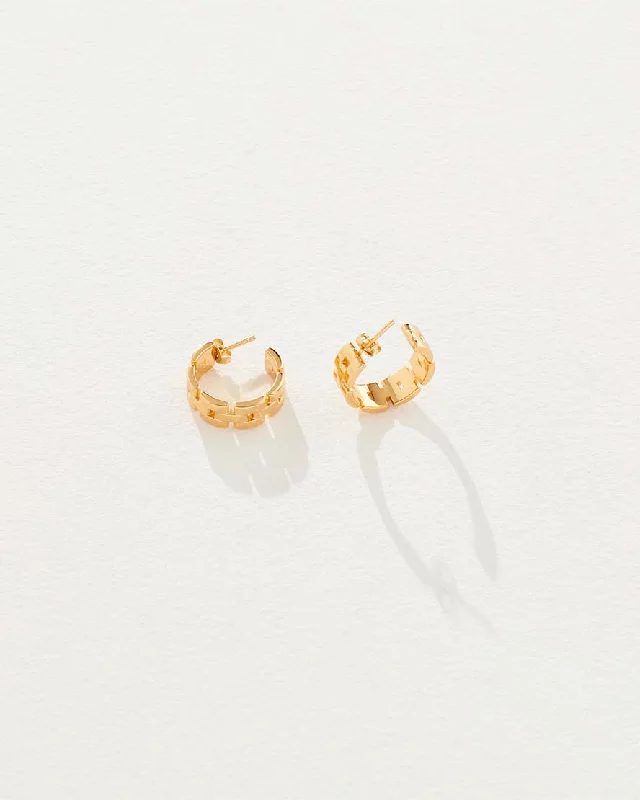 Geometric Drop Earrings for Trend -Prairie Earrings in Gold