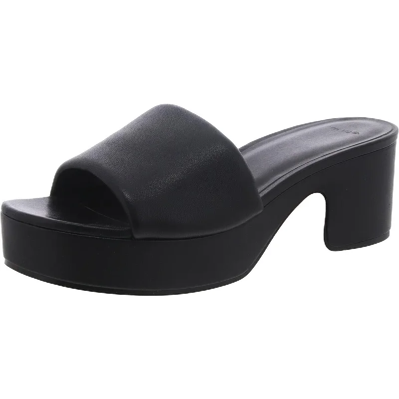 Trendy sandals for men with color-block design and durable soles for casual wear-Vince Womens Margo Faux Leather Slip On Heels