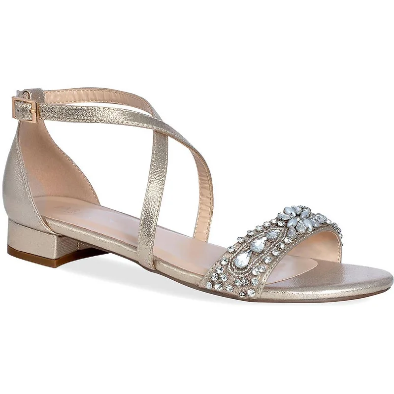 Elegant sandals for evening wear with crystal embellishments and high heels-Paradox London Womens Elyse Buckle Heels