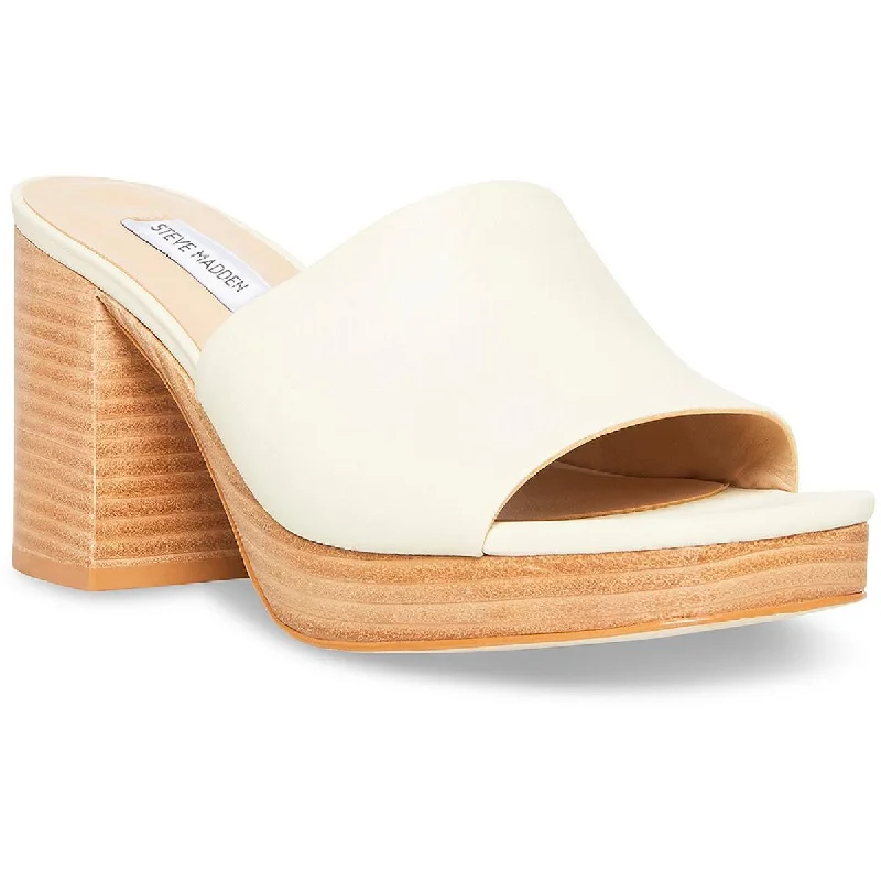 Casual sandals for women with arch support and lightweight construction-Steve Madden Womens Elda Breathable Slide On Heels