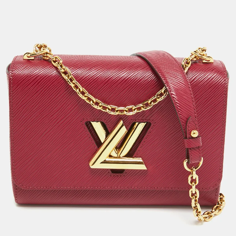 Handle bags with spacious pockets for travel -Louis Vuitton Magenta Epi Leather Twist Mm Bag