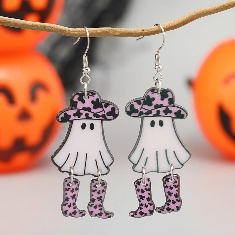 Drop Earrings with Vine Designs -Wholesale Halloween Funny Mushroom Ghost Personality Halloween Vintage Earrings