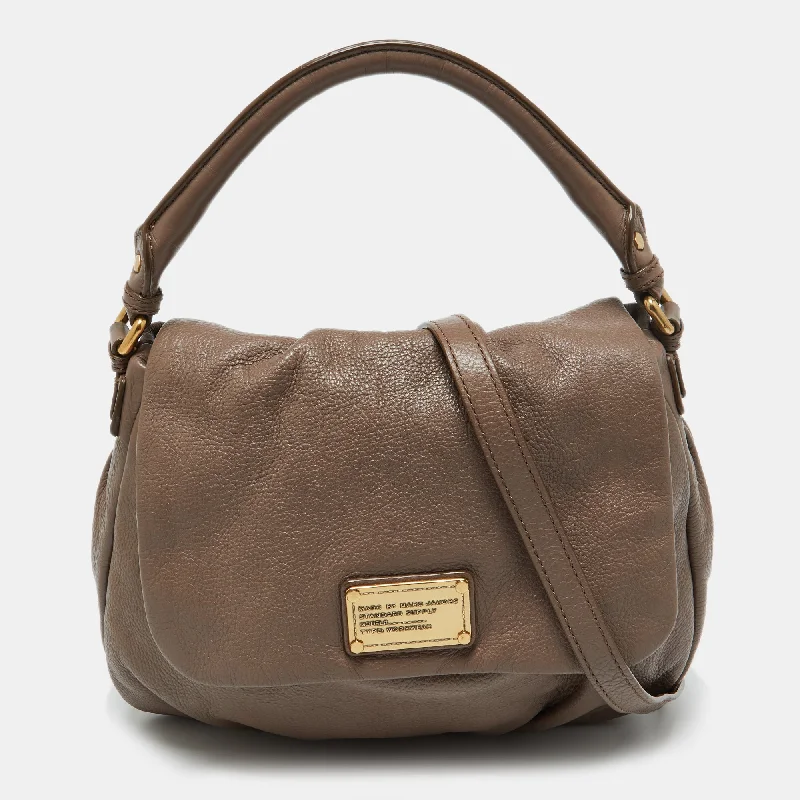 Durable handle bags for heavy-duty everyday use -Marc By Marc Jacobs Beige Leather Classic Q Lil Ukita Satchel