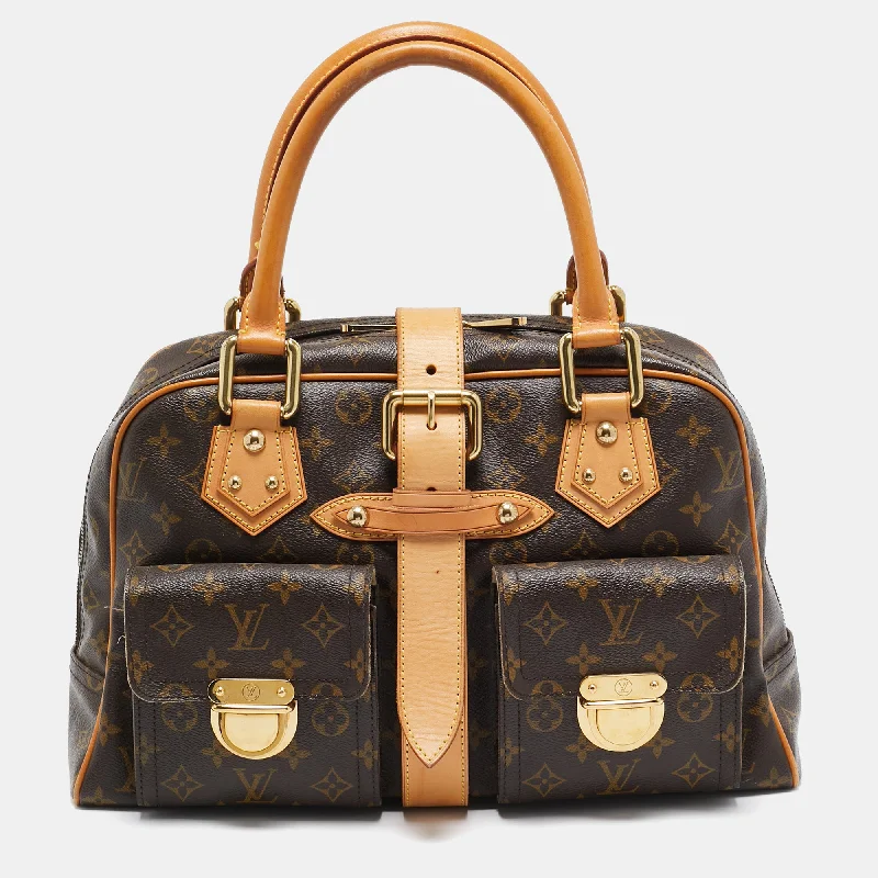 Handle bags with perforated details for style -Louis Vuitton Monogram Canvas Manhattan Gm Bag