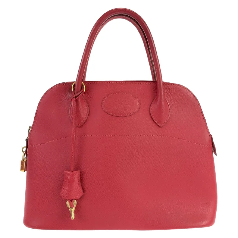 Small handle bags perfect for quick trips -Hermes Bolide 31 Ruby Red Handbag