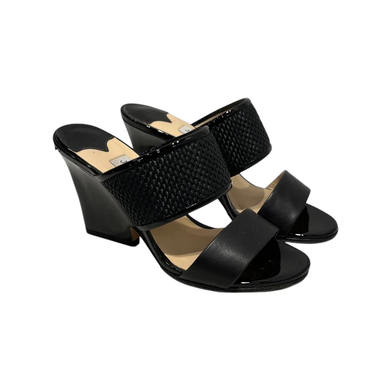 Stylish sandals for men with leather straps and trendy buckle design for versatile looks-JIMMY CHOO/Heels/EU 36.5/BLK/