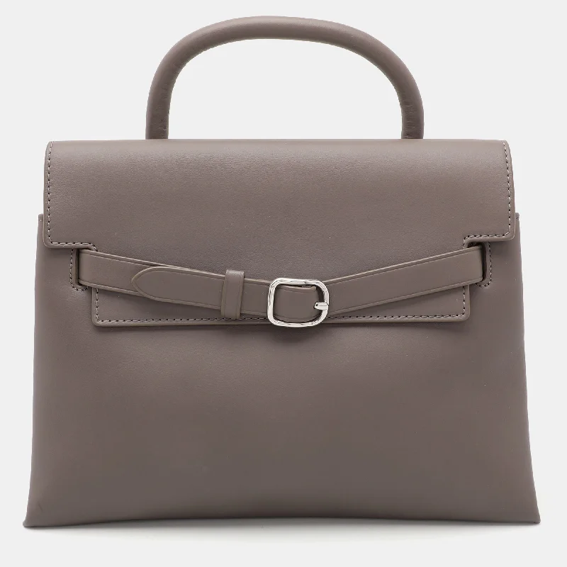 Handle bags with soft fabric for comfort -Alexander Wang Grey Leather Attica Top Handle Bag