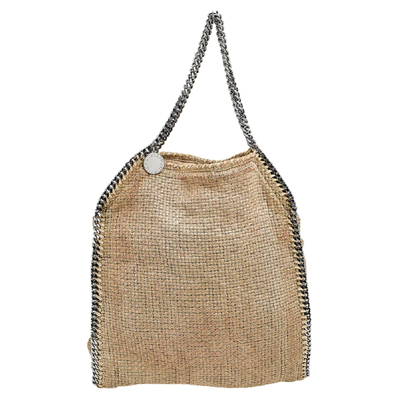 Handle bags with durable hemp for sustainability -Stella Mccartney Beige Tweed Falabella Tote