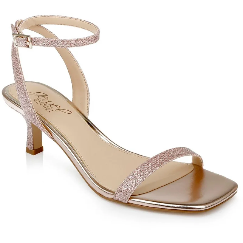 Fashionable sandals for women with fringe details and cushioned footbed for all-day wear-Badgley Mischka Womens CharismaII Buckle Heels