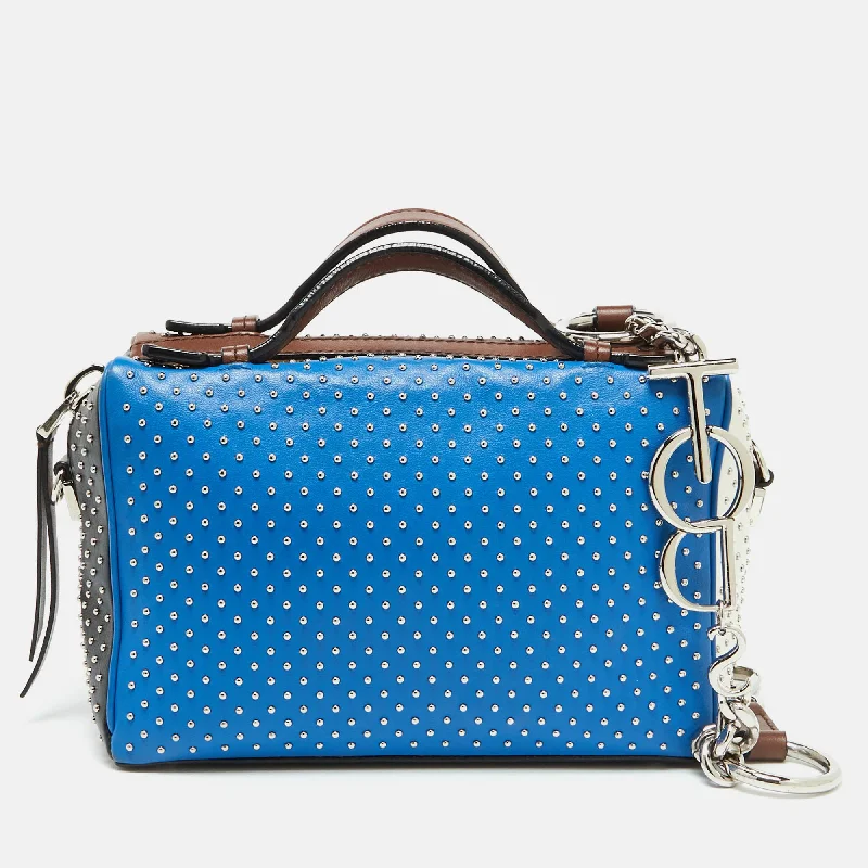 Handle bags with sturdy leather grip accents -Tod's Multicolor Leather Gommino Studded Bowling Bag