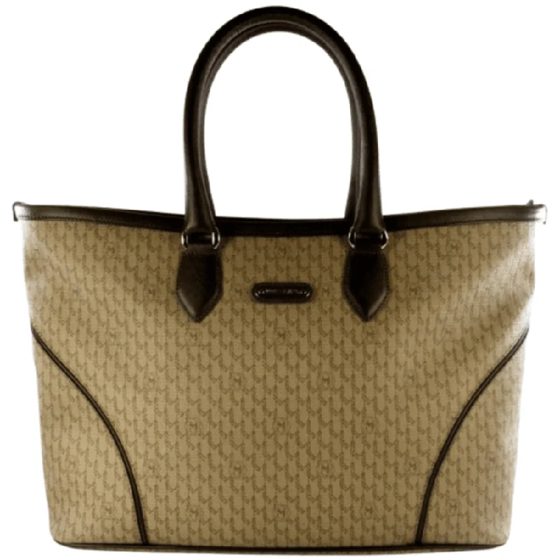 Handle bags with modern cutouts for style -Montblanc Signature Brown Leather Women's Tote Bag 107780