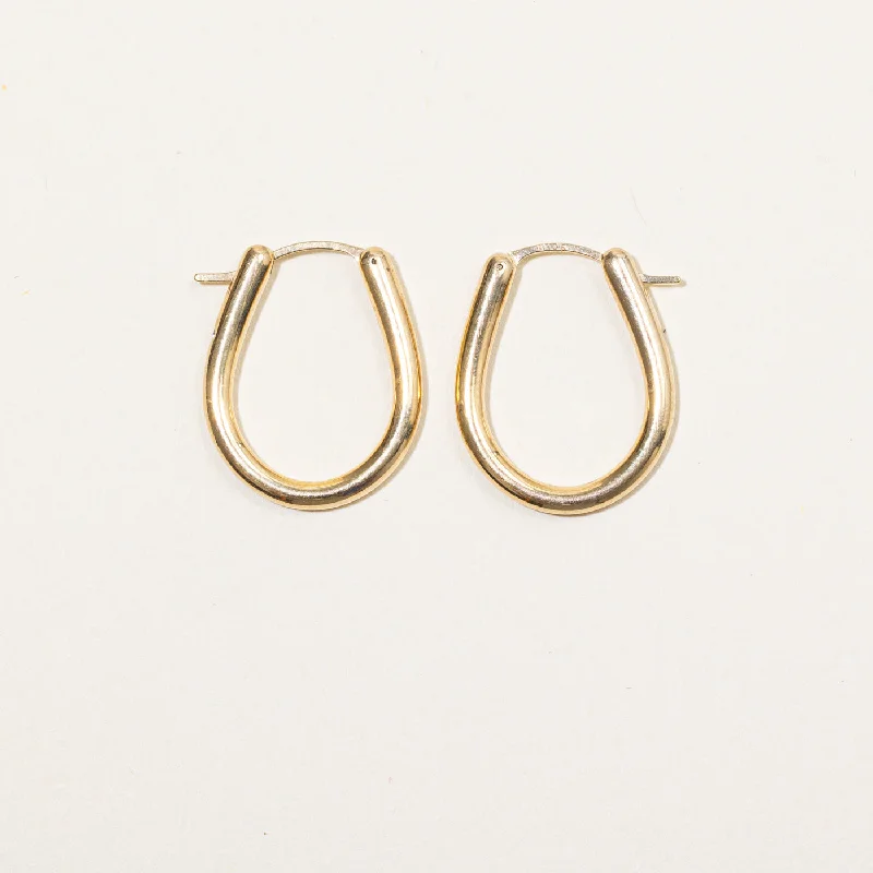 Hoop earrings with polished metal for a shiny and high-quality finish-10k Yellow Gold Hoop Earrings