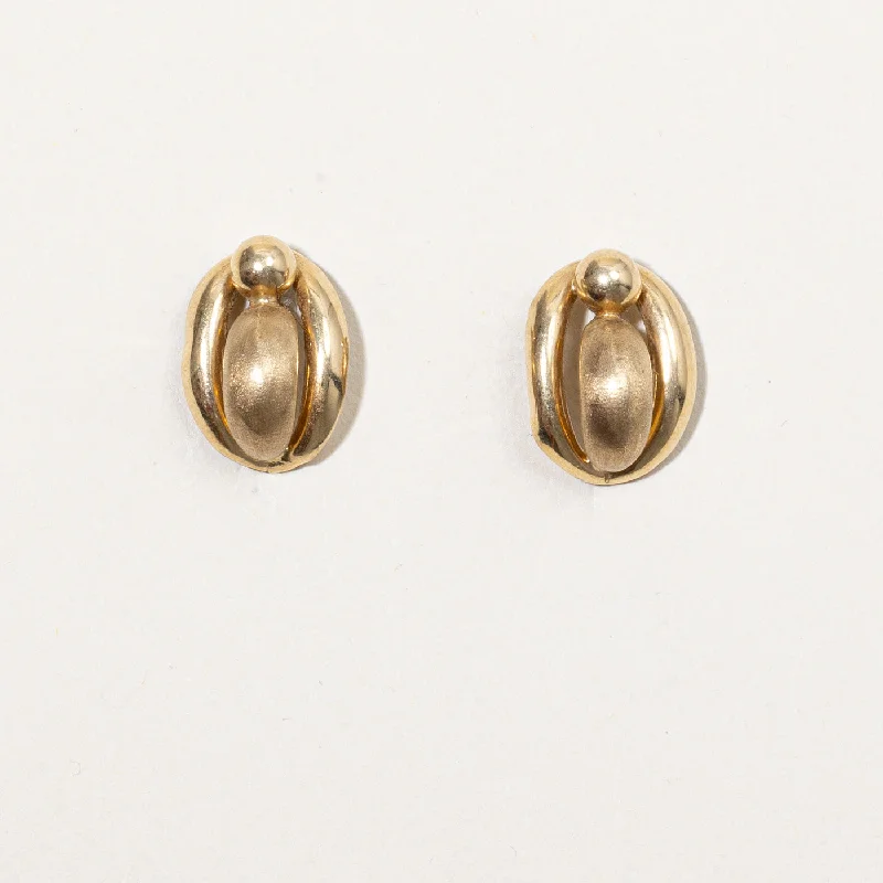 Hoop earrings with spiral designs for a dynamic and fluid look-14k Yellow Gold Earrings