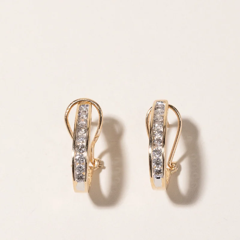 Best hoop earrings with sparkling cubic zirconia for a brilliant, budget-friendly effect-14K Yellow Gold Diamond Huggie Earrings | 0.77ctw