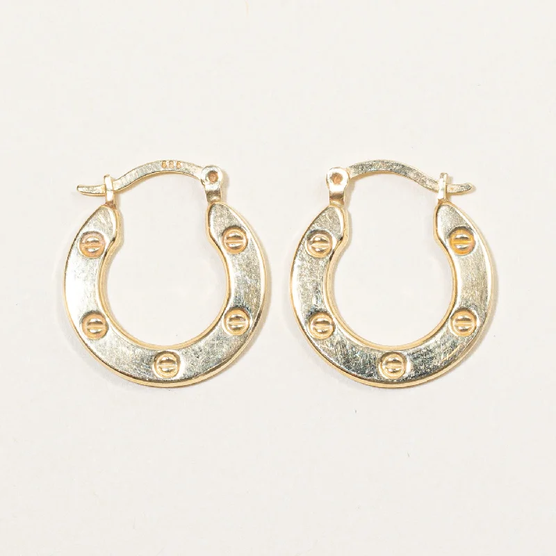 Best hoop earrings with vintage-style detailing for a nostalgic and timeless look-14k Yellow Gold Hoop Earrings