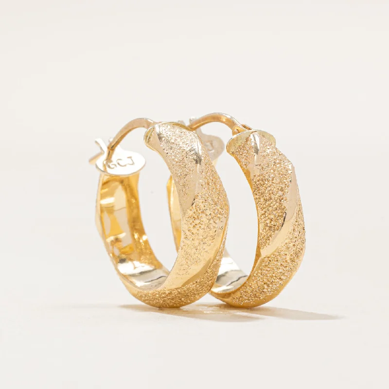 Best hoop earrings with stacked layers for a dimensional and bold look-14k Yellow Gold Hoop Earrings