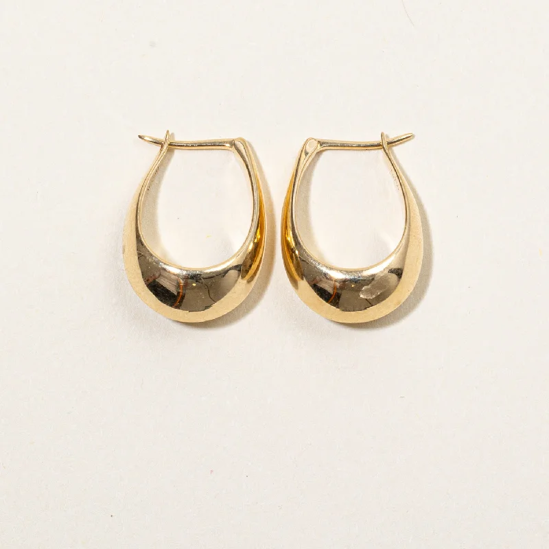 Hoop earrings with luxe velvet finishes for a rich and luxurious touch-18k Yellow Gold Earrings