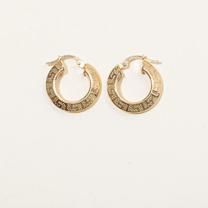 Hoop earrings with crescent moon shapes for a celestial and mystical appearance-18k Yellow Gold Hoop Earrings